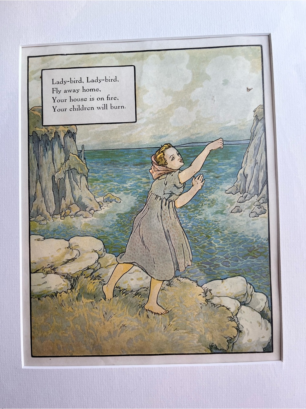 Antique 1915 Illustration Print  from Children’s Nursery Rhymes